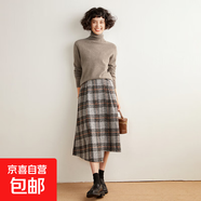 【一線(xiàn)成衣 天衣無(wú)縫】多款可選抗起球抽條針織羊毛衫女打底衫 平面高翻領(lǐng)-駝色 常規 M 90-110斤