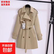 風(fēng)衣女款2025年新款春秋季高端時(shí)尚小個(gè)子中長(cháng)款收腰氣質(zhì)流行外套 卡其色【2025升級款高端品質(zhì)】 2XL 建議133-145斤