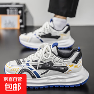 男鞋秋季網(wǎng)布阿甘鞋運(yùn)動(dòng)休閑鞋厚底百搭透氣學(xué)生鞋 R181白蘭 41