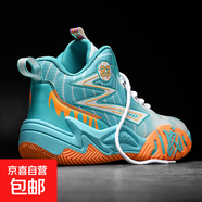 男鞋籃球鞋高幫減震耐磨水泥克星運動(dòng)鞋2025夏季新款青少年籃球鞋 白綠桔 42