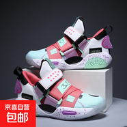 V2兒童籃球鞋男童運動鞋春夏少年學(xué)生女孩中大童魔術(shù)貼球鞋全城9 糖果--協(xié)達(dá)9559 37