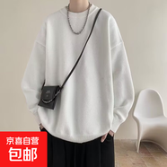 時(shí)尚文藝慵懶流行原宿高質(zhì)量鹿毛絨毛衣簡(jiǎn)約潮流ins新款氣質(zhì)日系 白色 XL