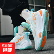 春季球鞋男童透氣防滑耐磨減震青少年休閑運動(dòng)鞋高顏值低幫籃球鞋 白月 37