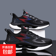 爆米花四季網(wǎng)布運動(dòng)休閑鞋網(wǎng)面透氣清爽專(zhuān)業(yè)減震情侶時(shí)尚學(xué)生跑鞋 勞斯黑 40