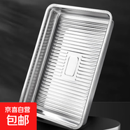 不銹鋼烤魚(yú)盤(pán)長(cháng)方形深盤(pán)托盤(pán)魚(yú)盤(pán)家用電磁爐專(zhuān)用烤魚(yú)爐 無(wú)柄【25*20*4cm】迷你款