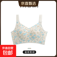 【調(diào)整型文胸】秘畫(huà)大胸內(nèi)衣女薄款胸顯鋼圈文胸下垂無(wú)痕收副聚攏 藍(lán)棕豹紋 2XL （40/90B-D杯）