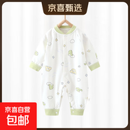 【貝樂咿四季爬服】嬰兒純棉連體衣新生兒連身衣無骨長袖衣服 5861恐龍汽車 90cm 90cm