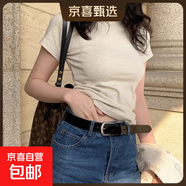 【都市麗人制造商】純棉美式白色t恤女正肩短袖 歐貨顯瘦小高領(lǐng) 花灰色 【螺紋小圓領(lǐng)】 XL  【114-125斤】