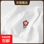 220克純棉2025冰川藍短袖t恤女夏季內搭t恤甜美學(xué)生上衣B701YL 1699白色 M