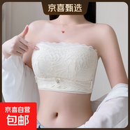 茵婷莎夏季薄款抹胸防走光裹胸吊帶小背心美背文胸可拆卸 香檳色 38/85B