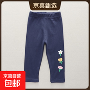 仴仴鳥(niǎo)（Wo wo niao）純棉女童打底褲2025新款兒童洋氣褲子寶寶嬰 DW-牛仔藍-96%棉 80 【建議身高70-80cm】