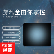 【JD快遞】電競游戲鼠標墊小240*200*2mm鎖邊家用辦公游戲鼠標墊電腦桌墊精密包邊防滑漸變色電競 藍色光圈【240*200*2mm】 辦公系列【可水洗不鎖邊】