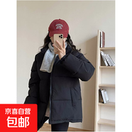 韓國chic冬季休閑寬松小個(gè)子保暖棉服女慵懶百搭棉衣短外套女ins 黑色 XL