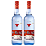 紅星 二鍋頭 清香型 白酒 藍瓶八年陳釀（新老包裝隨機發(fā)貨） 53度 750mL 2瓶