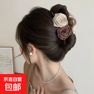 花朵抓夾女高級感2025新款發(fā)量少鯊魚(yú)夾發(fā)夾女后腦勺盤(pán)發(fā)發(fā)卡頭飾 【#不對稱(chēng)玫瑰抓夾】15CM