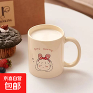 可愛(ài)卡通高顏值陶瓷貓咪馬克杯情侶水杯送閨蜜創(chuàng  )意實(shí)用杯子 卡通女孩馬克杯【單杯】1個(gè)350ml