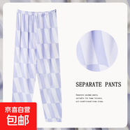 日系卡通睡褲女春夏秋季優(yōu)質(zhì)仿棉新品休閑寬松外穿長(cháng)褲家居服 D.M-62紫色大象 L