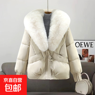 羽絨棉服女短款2025冬季新款時(shí)尚百搭小個(gè)子加厚保暖棉襖 白色 2XL 145-160斤