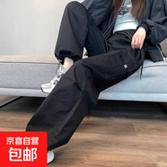 【戶外】美式工裝褲女款小個(gè)子春秋2025新款酷颯風(fēng)登山?jīng)_鋒褲 黑色【常規(guī)款】 L 105-120斤選