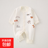 亦騏秋冬款寶寶長(cháng)袖連身衣嬰幼兒爬爬服嬰兒針織哈衣加絨可愛(ài)毛衣 針織加絨連體—可愛(ài)狗 90cm 22-26斤