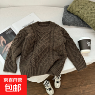 兒童超薄長(zhǎng)袖春秋款針織衫 毛衣 女童 小熊 正版 原創(chuàng) 咖啡色 130
