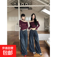 內搭打底衫一字肩純欲氣質(zhì)女衫早秋甜美設計感小眾露肩上衣慵懶風(fēng) 酒紅 【冬季薄絨款】 L 推薦106-115斤