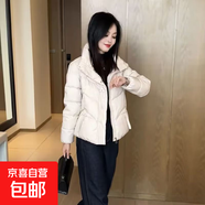 2025新款冬季短款小香風(fēng)棉服平湖感秋冬季小個(gè)子外套棉襖 白色 M