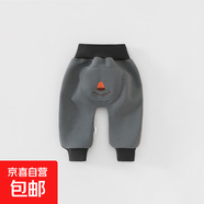 大pp褲寶寶春秋嬰兒高腰衛褲大屁屁褲男寶外穿褲子女兒童休閑長(cháng)褲 綠色 73