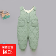 兒童背帶褲男童女童秋冬一體絨棉褲寶寶開(kāi)檔小童嬰兒加厚外穿褲子 豆綠 100 身高85-95cm/體重30斤以?xún)?
                                         title=