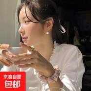 925銀高跟鞋珍珠耳釘女小眾高級(jí)感耳鉤高端時(shí)尚耳飾百搭氣質(zhì)耳環(huán) 10mm白色珍珠銀色耳針【一對(duì)】
