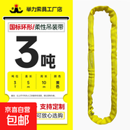 國標(biāo)柔性吊裝帶圓型環(huán)形吊帶起重巨力彩色尼龍吊帶吊車2/3/5/10噸 3噸5米周長10米