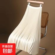 高端卡其色垂感百褶裙女春季西裝新款高級感歐貨2025洋氣半身裙子 白色【單件】 M