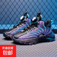 新款冬季炫酷兒童籃球鞋皮面運(yùn)動(dòng)鞋秋季男童輕便跑步鞋童鞋子糯步 戰(zhàn)斗紫色 防水皮面 37 內(nèi)長(zhǎng)23.5cm