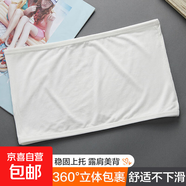 一片式抹胸防走光美背裹胸內衣女學(xué)生韓版無(wú)鋼圈少女發(fā)育期文胸 白色-1件裝 均碼【80-130斤】