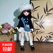 秋冬款6分bjd娃娃玩偶換裝娃衣30厘米洋娃娃衣服休閑毛衣裙子套裝 EN-38 6分30厘米衣服(不含娃娃和鞋子)