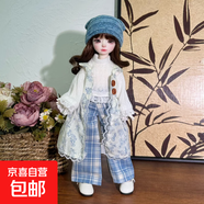 秋冬款6分bjd娃娃玩偶換裝娃衣30厘米洋娃娃衣服休閑毛衣裙子套裝 EN-32 6分30厘米衣服(不含娃娃和鞋子)