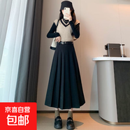 毛呢百褶半身裙女秋冬季2025新款高腰顯瘦a字裙小個(gè)子百搭中長(zhǎng)裙 6982黑色【贈(zèng)送腰帶*款式隨機(jī)】 S (推薦【80-95斤】)