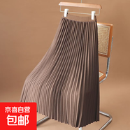 時(shí)尚A字裙褶皺百搭半身裙秋冬女裝高腰垂感遮胯百搭毛呢百褶裙子 1368【秋冬毛呢面料】咖色百褶裙 L (推薦110-125斤)