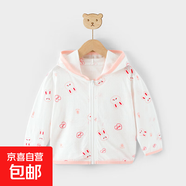 兒童輕薄外套夏季男女童上衣春秋純棉舒適外套輕盈防曬防蚊衣 萌萌兔 90 cm 推薦身高80-88cm