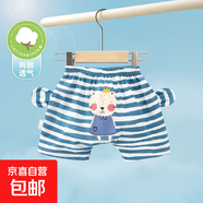 嬰童短褲夏季男女寶寶純棉屁屁褲兒童網(wǎng)眼棉家居外出褲干爽透氣 皇冠貓（網(wǎng)眼棉） 90 cm推薦身高80-88cm