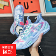 詹姆斯籃球鞋男夏季透氣耐磨運動(dòng)鞋兒童學(xué)生幻影3科比4實(shí)戰球鞋 白蘭 37