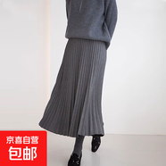 高級垂墜感毛呢半身裙2025秋冬季高腰顯瘦遮胯氣質(zhì)百搭A字百褶裙 1368灰色【百搭顯瘦精致百褶裙】 S (推薦【75-90斤】)