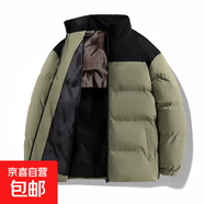 百搭ins日系原宿新款文藝簡(jiǎn)約潮流棉服立領(lǐng)加厚外套流行 綠色 XL