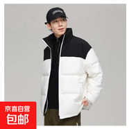 百搭ins日系原宿新款文藝簡(jiǎn)約潮流棉服立領(lǐng)加厚外套流行 白色 M