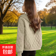 2025秋冬季新款短款棉服新款時(shí)尚連帽小個(gè)子輕薄棉衣氣質(zhì)棉襖外套 卡其色 2XL 建議120-135斤