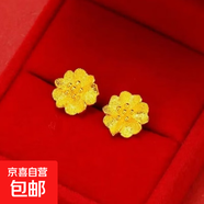 越南沙金耳釘女款精品高級耳環(huán)2025年新款潮感耳丁氣質(zhì) 愛(ài)心小花耳釘