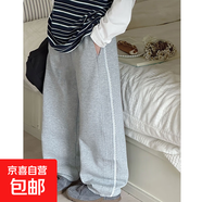 女童褲子秋冬款2025新款兒童運動(dòng)褲女孩薄絨衛褲女大童加絨彎刀褲 灰色常規 【清倉特價(jià)】 130