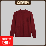 半高領(lǐng)羊毛衫女秋冬2025新款復古簡(jiǎn)約套頭毛衣女打底衫5001 安哥拉紅 L