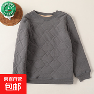 兒童內膽棉服男童女童冬裝內穿套頭保暖棉衣中大童校服神器小棉襖 淺灰【XDS16升級親膚上衣】 120 cm碼身高105-115cm