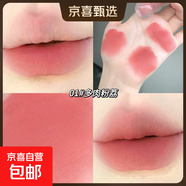 莎琪諾糖葫蘆軟霧唇泥霧面啞光唇釉顯色顯白唇彩口紅唇彩彩妝 01#多肉粉荔